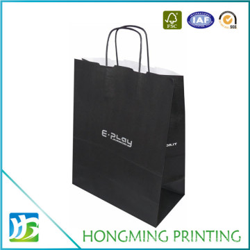 Custom Design Black Color Paper Bag with Handle